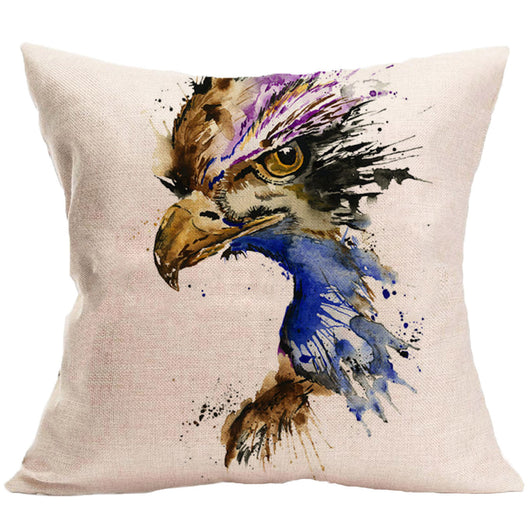 Funda de Almohada de Lino con Diseño de Pájaro Arcoíris - Image 10