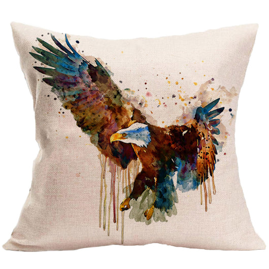 Funda de Almohada de Lino con Diseño de Pájaro Arcoíris - Image 11