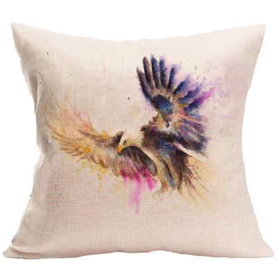 Funda de Almohada de Lino con Diseño de Pájaro Arcoíris - Image 13