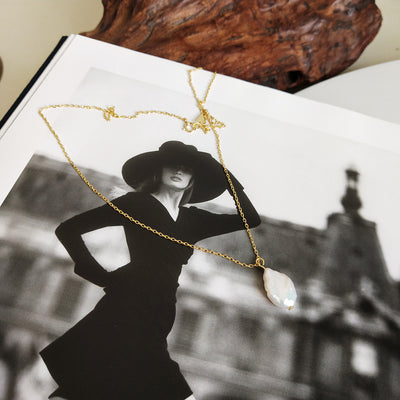 Collar de Plata 925 con Perla Barroca Dorada - Diseño Elegante - Image 9