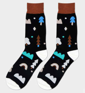 Calcetines Hombre Estilo Británico a Rayas Tubo Medio - Image 6