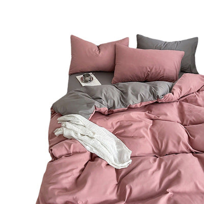 Juego de Cama de Algodón Lavado con Bloques de Color Coordinado - Image 5