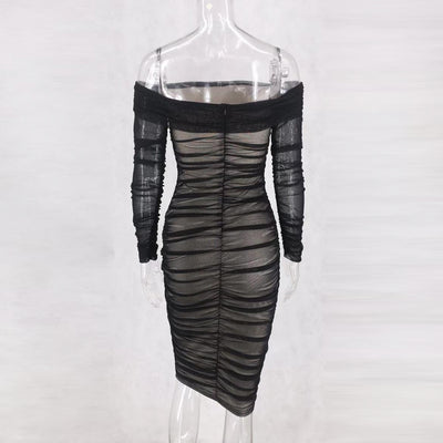 Vestido Asimétrico con Pliegues Elegantes - Image 3