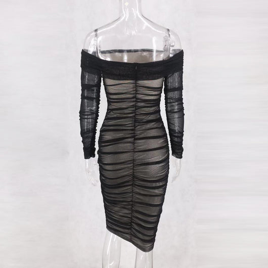 Vestido Asimétrico con Pliegues Elegantes - Image 3