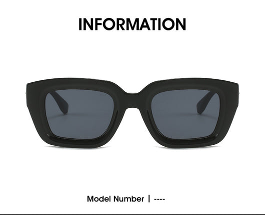 Square fashionable anti-ultraviolet sunglasses with a translucent brown frame and dark brown lenses. - Image 11