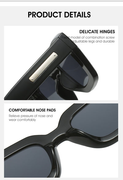 Square fashionable anti-ultraviolet sunglasses with a translucent brown frame and dark brown lenses. - Image 15