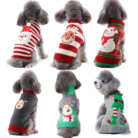 Ropa Navideña para Perros Pequeños con Pompones - Image 2