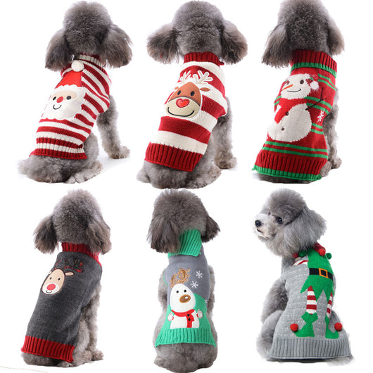 Ropa Navideña para Perros Pequeños con Pompones - Image 2