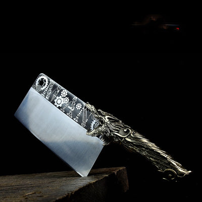 Cuchillo de Carnicero Profesional con Mango de Cobre y Acero Inoxidable - Image 12