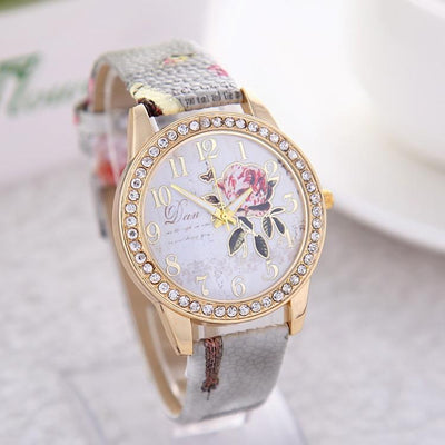 Reloj de Cuarzo para Mujer con Patrón Floral Chino - Image 3