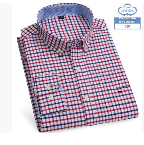 Camisa de Cuadros de Algodón Puro para Hombre - Image 2