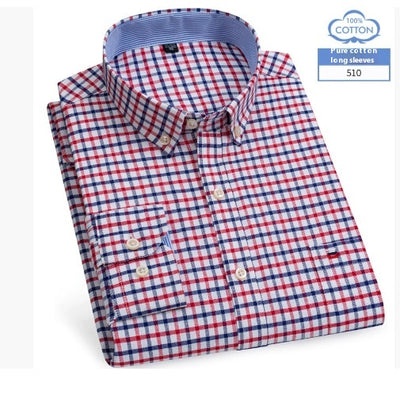 Camisa de Cuadros de Algodón Puro para Hombre - Image 2