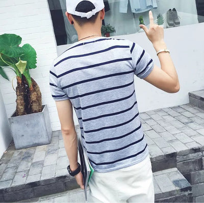 Playera a Rayas Casual para Hombre - Image 3