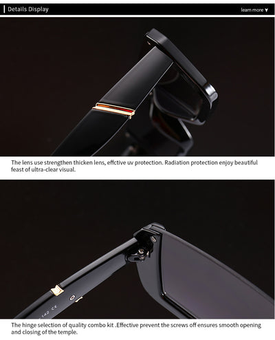 Gafas de Sol Siamesas Media Montura - Tendencia Europa Moda Asiática - Image 10