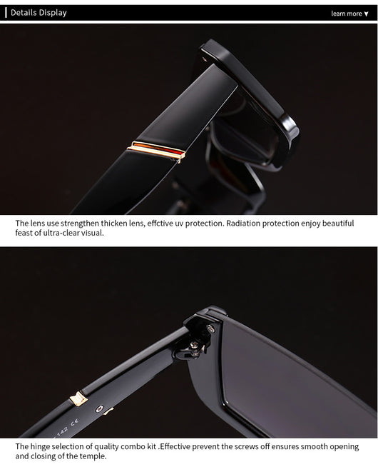 Gafas de Sol Siamesas Media Montura - Tendencia Europa Moda Asiática - Image 10