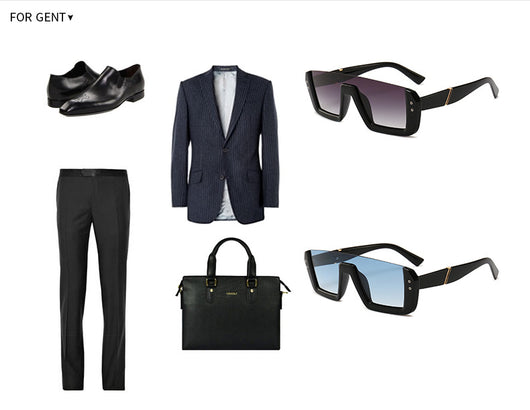 Gafas de Sol Siamesas Media Montura - Tendencia Europa Moda Asiática - Image 12