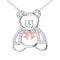 Collar de Plata 925 con Dije Oso Calado Elegante