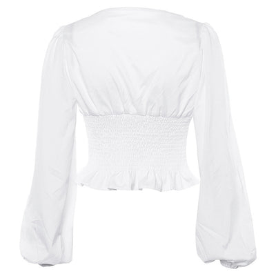 Blusa Larga de Gasa con Cuello Cuadrado - Diseño Minimalista y Elegante - Image 2