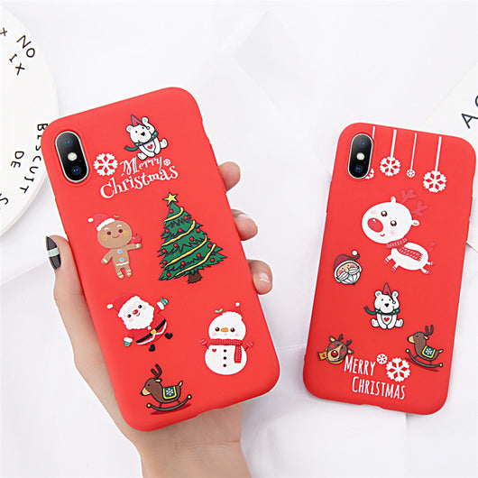 Funda Navideña para iPhone - Diseño Santa Claus y Reno - Image 4