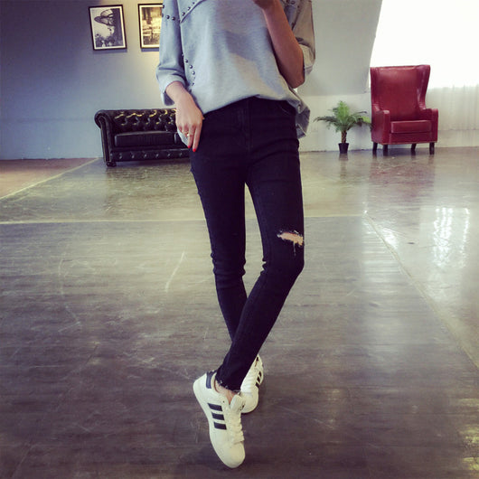 Pantalones Casuales Rotos con Estilo Urbano - Image 6