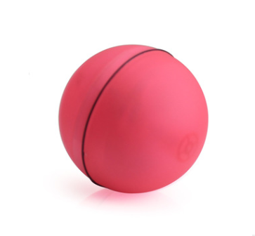 Pink pet electric toy LED rolling ball for cats, made of ABS plastic, with a black dividing line. - Image 10