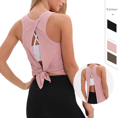 Conjunto de Yoga Deportivo para Mujer con Chaleco Holgado - Image 3