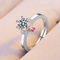 Anillo de Diamante Solitario con Seis Garras - Oro Blanco 18K