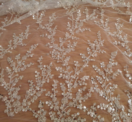 Tela Transparente Bordada con Lentejuelas de Cristal - Image 13