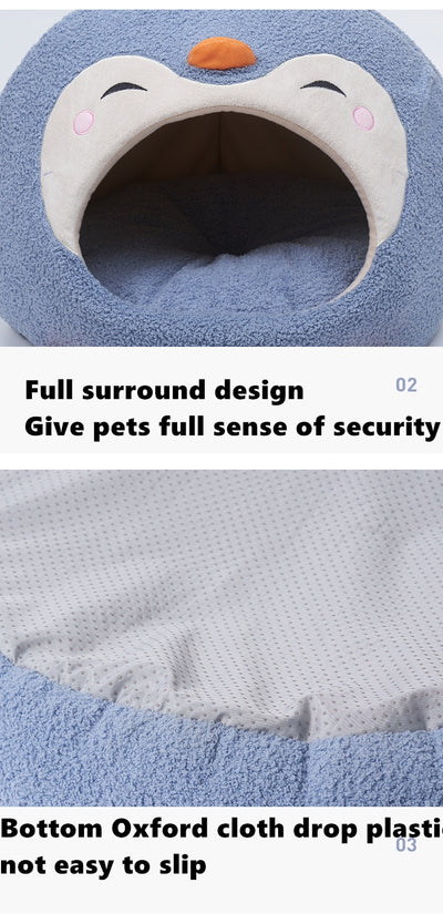 Nido Yurta Pingüino para Mascotas - Cama Cerrada Grande y Acogedora - Image 17