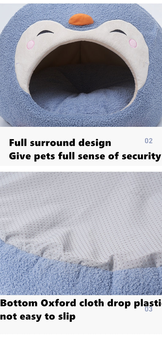 Nido Yurta Pingüino para Mascotas - Cama Cerrada Grande y Acogedora - Image 17