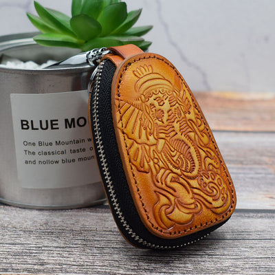 Estuche de Cuero para Llaves Estilo Retro - Colgante para Cintura - Image 7