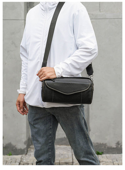 Bolsa Crossbody de Cuero Curtido al Vegetal para Hombre - Estilo Vintage - Image 8