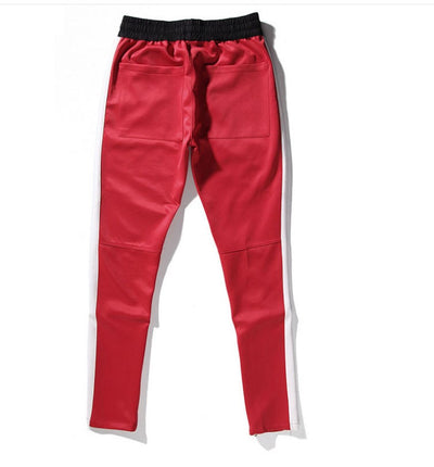 Pantalones Casuales Retro con Rayas de Color y Cierre Interno - Image 6