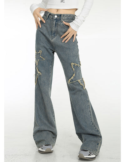 Jeans Talle Alto Primavera con Cintura Drapeada y Corte Recto Acampanado - Image 8