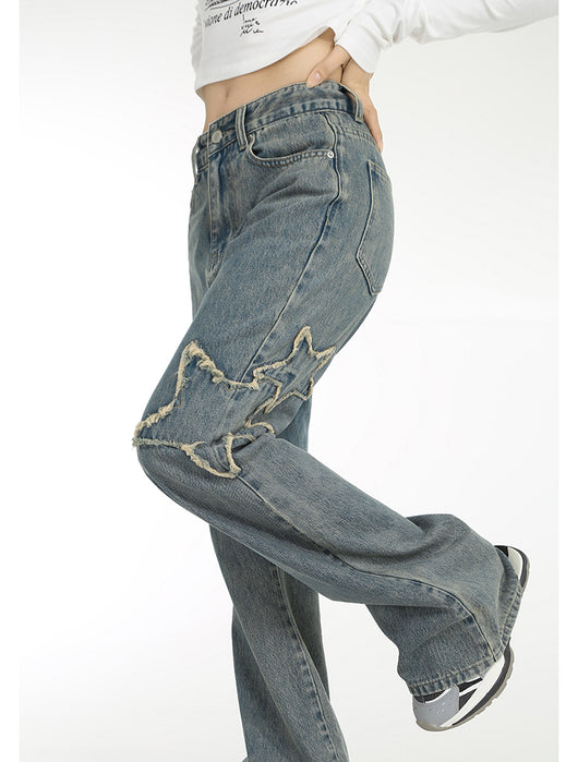 Jeans Talle Alto Primavera con Cintura Drapeada y Corte Recto Acampanado - Image 10