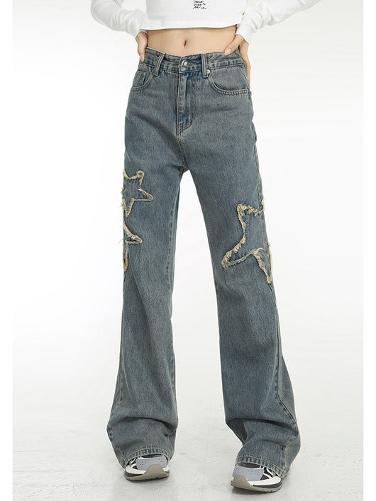 Jeans Talle Alto Primavera con Cintura Drapeada y Corte Recto Acampanado - Image 11