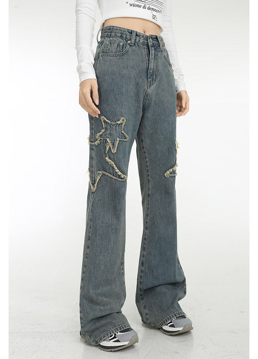 Jeans Talle Alto Primavera con Cintura Drapeada y Corte Recto Acampanado - Image 17