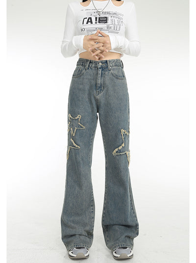 Jeans Talle Alto Primavera con Cintura Drapeada y Corte Recto Acampanado - Image 18