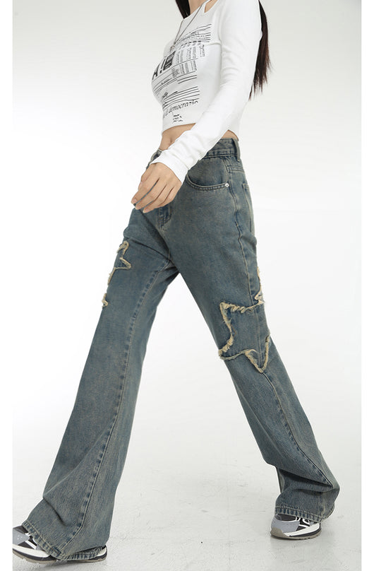 Jeans Talle Alto Primavera con Cintura Drapeada y Corte Recto Acampanado - Image 19