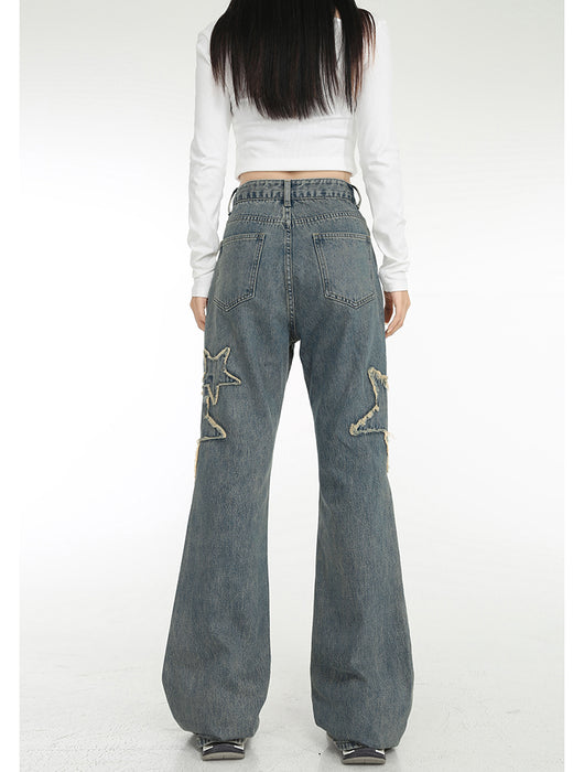 Jeans Talle Alto Primavera con Cintura Drapeada y Corte Recto Acampanado - Image 21