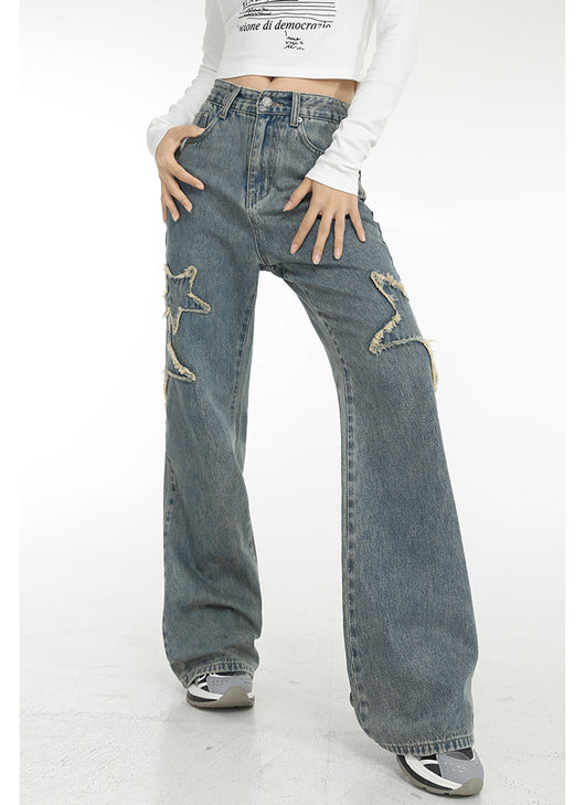 Jeans Talle Alto Primavera con Cintura Drapeada y Corte Recto Acampanado - Image 22