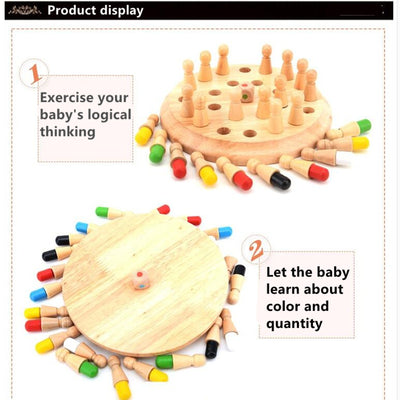 Ajedrez de Memoria en Madera - Juguete Educativo para Niños - Image 12
