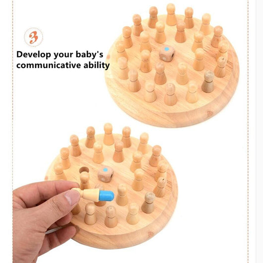 Ajedrez de Memoria en Madera - Juguete Educativo para Niños - Image 13