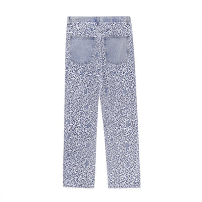 Pantalones Vaqueros Rotos con Detalles de Malla para Hombre - Image 10