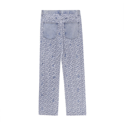 Pantalones Vaqueros Rotos con Detalles de Malla para Hombre - Image 10
