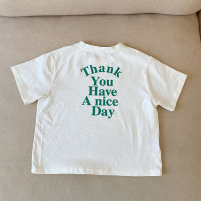 Camiseta Infantil Cuello Redondo con Estampado de Letras - Image 12