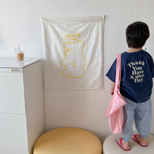 Camiseta Infantil Cuello Redondo con Estampado de Letras - Image 23