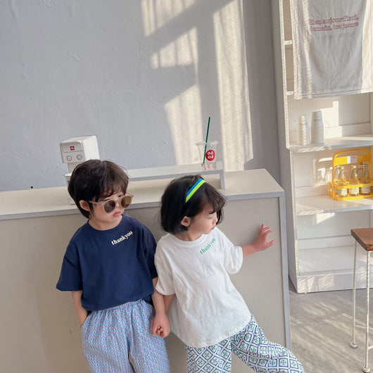 Camiseta Infantil Cuello Redondo con Estampado de Letras - Image 30