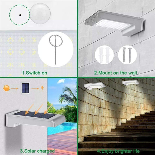 Lámpara Solar de Pared con Sensor de Movimiento 72LED - Image 7