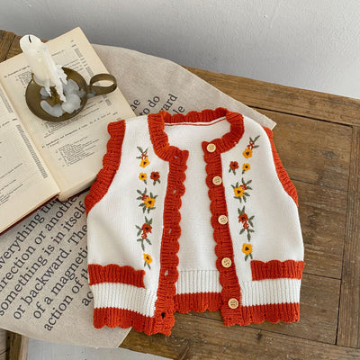 Chaleco Cardigan Tejido para Niños Cuello Redondo - Image 13